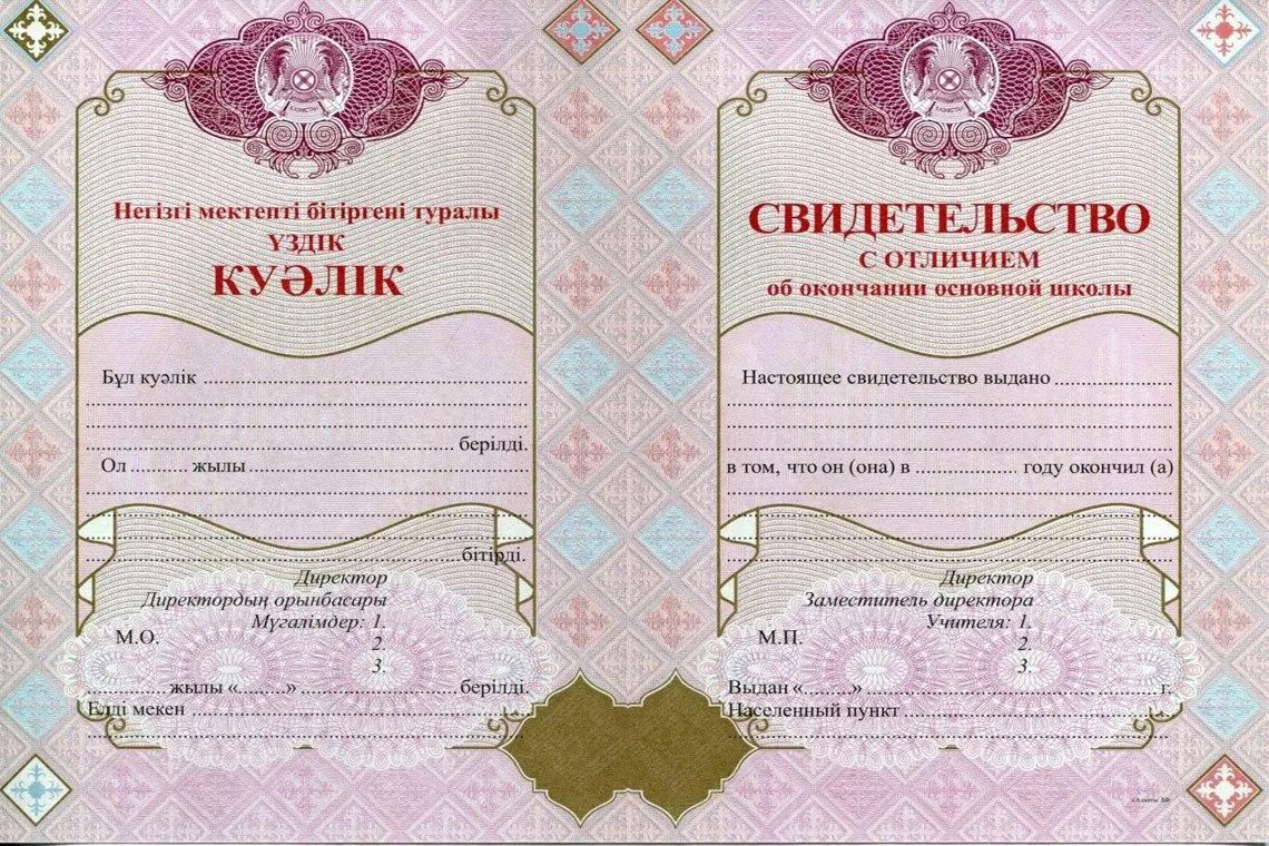 Красный Аттестат Казахстана за 9 классов в Кемерово